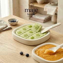 Khay làm kem cuộn inox 316L cao cấp, khay làm kem Thái Lan, dụng cụ làm kem trái cây tiện lợi an toàn - Majehome 3