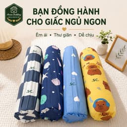 Vỏ Gối Ôm Cotton Thắng Lợi Aniva Bedding Khóa Kéo Cao Cấp Mềm Mịn Thoáng Mát Không Xù Nhiều Mẫu 4