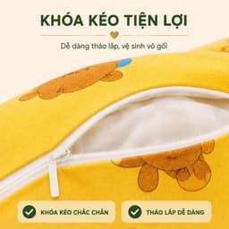 Vỏ Gối Ôm Cotton Thắng Lợi Aniva Bedding Khóa Kéo Cao Cấp Mềm Mịn Thoáng Mát Không Xù Nhiều Mẫu 2