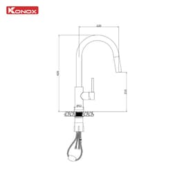 Vòi rửa bát Konox Reno Smart Nude | Bảo hành 5 năm chính hãng 9