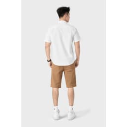 Deal Tốt- Áo sơ mi thô cộc tay nam GENVIET JEANS dáng suông vừa chất cotton thoáng mát basic phù hợp đi làm 9206 5