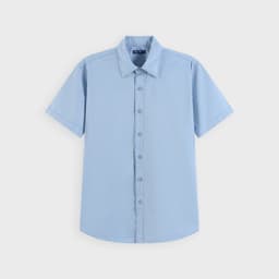 Deal Tốt- Áo sơ mi thô cộc tay nam GENVIET JEANS dáng suông vừa chất cotton thoáng mát basic phù hợp đi làm 9206 6