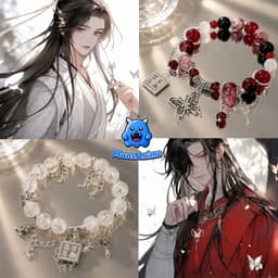 Vòng Tay Bướm Tử Linh Thiên Quan Tứ Phúc Tạ Liên Hoa Thành Chuỗi Hạt Cosplay Couple 1