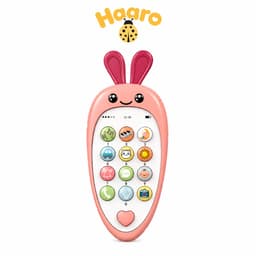 Điên Thoại Đồ Chơi Hình Cà Rốt Phát Nhạc Kết Hợp Gặm Nướu Cao Cấp Cho Bé 2
