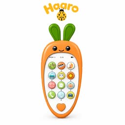 Điên Thoại Đồ Chơi Hình Cà Rốt Phát Nhạc Kết Hợp Gặm Nướu Cao Cấp Cho Bé 3
