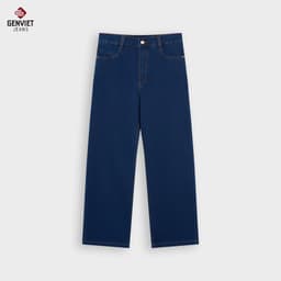 Deal Tốt- Quần jean nữ dáng suông GENVIET JEANS cạp cao may chun che khuyết điểm eo đùi dẽ phối đồ đi chơi 8949 5