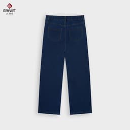 Deal Tốt- Quần jean nữ dáng suông GENVIET JEANS cạp cao may chun che khuyết điểm eo đùi dẽ phối đồ đi chơi 8949 8