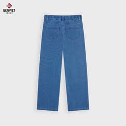 Deal Tốt- Quần jean nữ dáng suông GENVIET JEANS cạp cao may chun che khuyết điểm eo đùi dẽ phối đồ đi chơi 8949 4