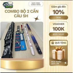 ***Bộ combo 2 cần câu cá 5h F1 ngẫu nhiên đầy đủ phụ kiện 2