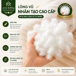 Gối Ôm Lông Vũ Nhân Tạo Aniva Bedding 35x100cm Êm Mại Thoáng Khí Cao Cấp Khóa Kéo Tháo Rời Chính Hãng 2