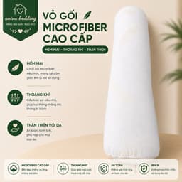 Gối Ôm Lông Vũ Nhân Tạo Aniva Bedding 35x100cm Êm Mại Thoáng Khí Cao Cấp Khóa Kéo Tháo Rời Chính Hãng 3