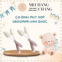 Cọ mút xốp cọ rửa núm ti bình sữa GROSMIMI Hàn Quốc 6