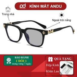 Gọng kính cận thời trang nam nữ ANDU hoạ tiết cổ điển dáng vuông cổ điển họa tiết 22N73 1