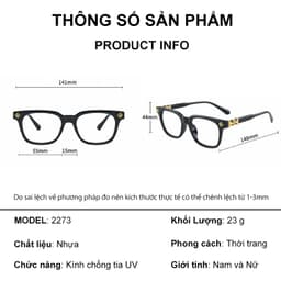 Gọng kính cận thời trang nam nữ ANDU hoạ tiết cổ điển dáng vuông cổ điển họa tiết 22N73 9