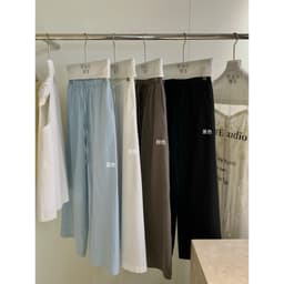 [SẴN Trắg,Xah,Nâu] 𝑻𝒉𝒆𝑴𝒂𝒚 x 𝐖𝐆𝐖𝐄/ Quần Suông Nữ Ống Rộng Chất Thô WG.WE 10132, Quần Ống Rộng Cạp Chun Có Túi Dài 96cm 2