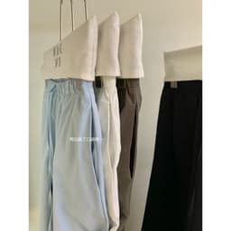 [SẴN Trắg,Xah,Nâu] 𝑻𝒉𝒆𝑴𝒂𝒚 x 𝐖𝐆𝐖𝐄/ Quần Suông Nữ Ống Rộng Chất Thô WG.WE 10132, Quần Ống Rộng Cạp Chun Có Túi Dài 96cm 4