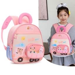 Balo Mầm Non Cho Bé Mẫu Giáo 32x26cm Hình Xe Tải DIDI Gấu Thỏ Cute Nhẹ Chống Gù Lưng Nhiều Ngăn Xinh Xắn 4
