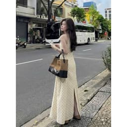 VÁY BI XOÈ DÀI CỔ YẾM HỞ LƯNG XUKADRESS (ẢNH CHỤP THẬT XỊN ĐẸP LẮM) 3