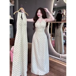VÁY BI XOÈ DÀI CỔ YẾM HỞ LƯNG XUKADRESS (ẢNH CHỤP THẬT XỊN ĐẸP LẮM) 7