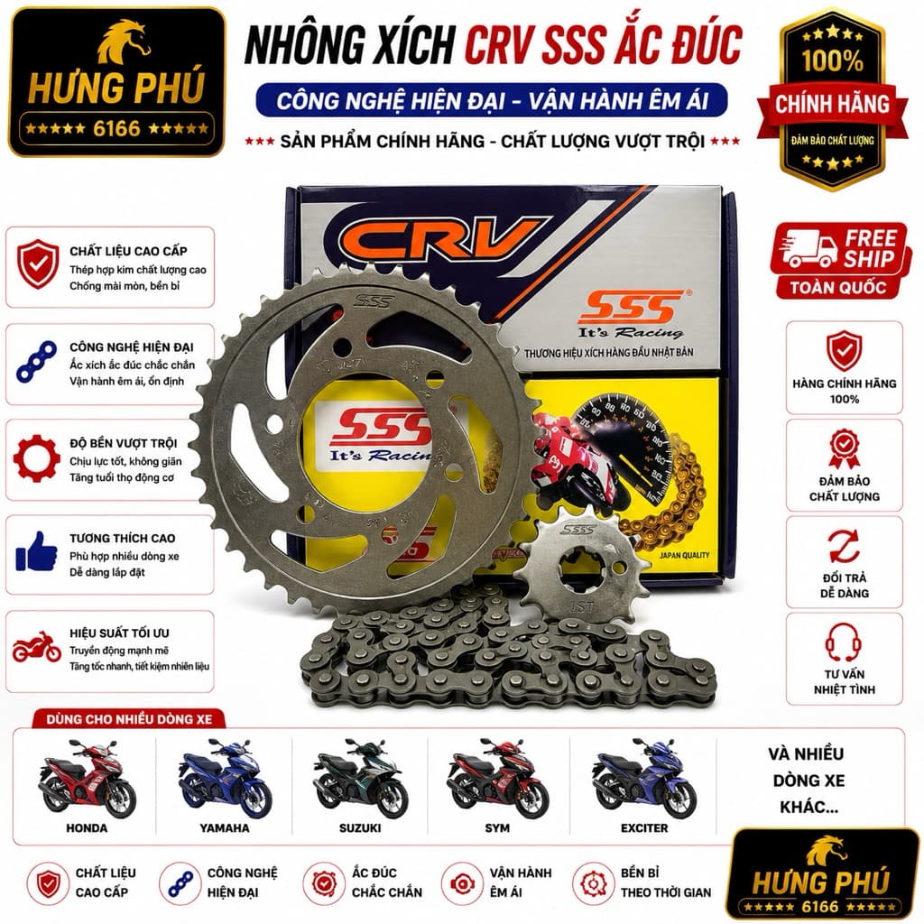 Nhông xích. nhông sên đĩa CRV sss ắc đúc