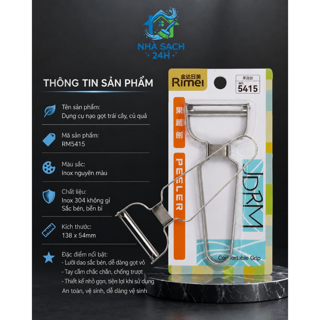 Nạo Rau Củ Quả Chữ Y  Inox Cao Cấp Dụng cụ Gọt Trái Cây Hàng nội địa Trung Hãng RIME