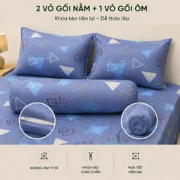 Bộ Ga Gối Cotton Thắng Lợi 4 Món Size 1m6 Ga Bọc Chun Cotton Mềm Mại Thoáng Mát Nệm Cao 3-15cm Aniva Bedding 5