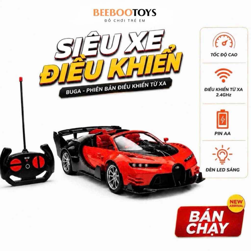 Bugatti điều khiển từ xa xe đua đồ chơi dành cho trẻ em sạc bốn chiều xe thể thao điện tốc độ cao chuyên nghiệp