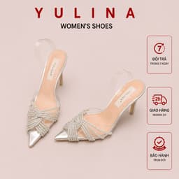 Giày cao gót 𝙔𝙐𝙇𝙄𝙉𝘼 8p quai soàn bạc xoắn hót nhất 2026 Mv04 1