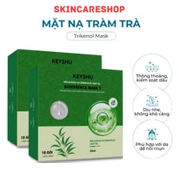 Hộp 10 Miếng Mặt Nạ Tràm Trà KEYSHU Hỗ Trợ Giảm Mụn, Kiểm Soát Dầu, Làm Dịu Da 26ml SKINCARESHOP 1