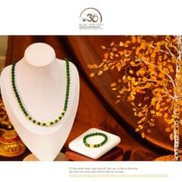 Ngọc Đan Tâm - Bộ Trang Sức Đá Diopside Phối Charm Lu Thống Kim Tiền 5