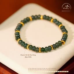 Ngọc Đan Tâm - Bộ Trang Sức Ngọc Lam Băng Bánh Xe Phối Charm 6