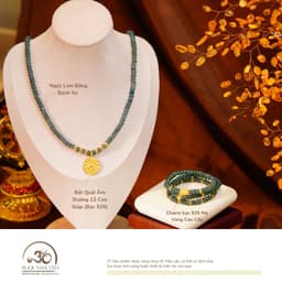 Ngọc Đan Tâm - Bộ Trang Sức Ngọc Lam Băng Bánh Xe Phối Charm 2