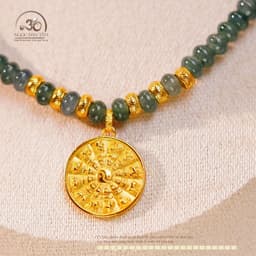 Ngọc Đan Tâm - Bộ Trang Sức Ngọc Lam Băng Bánh Xe Phối Charm 8