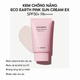 Kem Chống Nắng Nâng Tone The Saem Eco Earth Pink Sun Cream EX KCN The Saem Nâng Tông Căng Bóng 2
