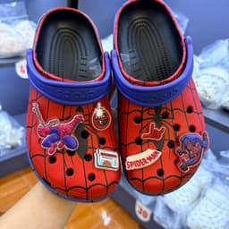 [ Hộp bv ] Box bv Sục dép đỏ quai xanh spiderman size 36-44 3