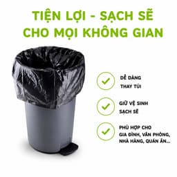 Túi 3 Cuộn Túi Rác Sinh Học Tự Phân Hủy GD54 - Túi Đựng Rác Đen Sinh Học Mềm Dai Chống Rò Rỉ 5