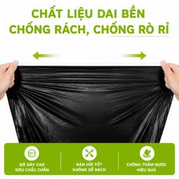 Túi 3 Cuộn Túi Rác Sinh Học Tự Phân Hủy GD54 - Túi Đựng Rác Đen Sinh Học Mềm Dai Chống Rò Rỉ 4