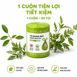 Cuộn 180 Túi Rác Hương Ngải Cứu Đuổi Muỗi GD55 - Túi Rác Hương Ngải Cứu Thơm Dịu PE Chống Thấm 8