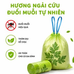 Cuộn 180 Túi Rác Hương Ngải Cứu Đuổi Muỗi GD55 - Túi Rác Hương Ngải Cứu Thơm Dịu PE Chống Thấm 3