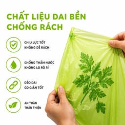 Cuộn 180 Túi Rác Hương Ngải Cứu Đuổi Muỗi GD55 - Túi Rác Hương Ngải Cứu Thơm Dịu PE Chống Thấm 4
