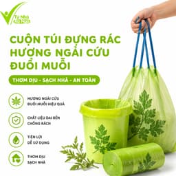 Cuộn 180 Túi Rác Hương Ngải Cứu Đuổi Muỗi GD55 - Túi Rác Hương Ngải Cứu Thơm Dịu PE Chống Thấm 1