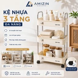 Kệ để đựng đồ đa năng (loại 1 ) Kệ bếp 3 - 4 tầng có bánh xe LCNL2 1