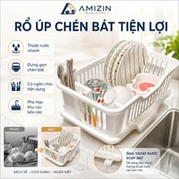 Giá để bát , KHAY ÚP BÁT, KỆ NHỰA ÚP BÁT ĐĨA NHỰA CAO CẤP, CÓ LỖ THOÁT NƯỚC TIỆN DỤNG 1