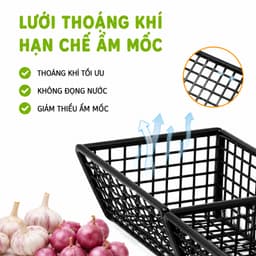 Kệ Giỏ Lưới 3 Ngăn Đựng Gia Vị 3 Ngăn 2 Tầng GD58 - Giỏ Đựng Đồ Nhà Bếp 3 Ngăn Treo Tường 4