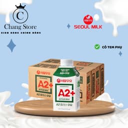 [Date 02.27][ Hàng nhập khẩu]  Sữa A2 Plus Milk Seoul Milk Hàn Quốc 170ml Thùng 18 Hộp 6
