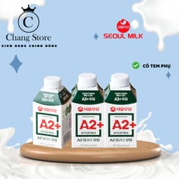 [Date 02.27][ Hàng nhập khẩu]  Sữa A2 Plus Milk Seoul Milk Hàn Quốc 170ml Thùng 18 Hộp 8