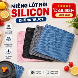 "Miếng Lót Nồi Silicon Chịu Nhiệt Đa Năng - Tấm Chống Trượt Chất Lượng Cao cho Bàn Ăn và Bếp"(giadungtranlinh) 2