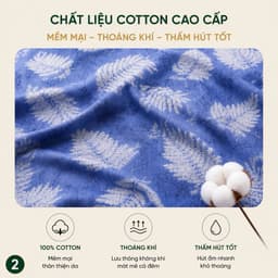 Bộ Ga Gối Cotton Thắng Lợi 4 Món Aniva Bedding Size 1m8 x 2m | Cotton Chính Hãng 2