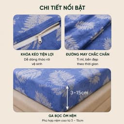 Bộ Ga Gối Cotton Thắng Lợi 4 Món Aniva Bedding Size 1m8 x 2m | Cotton Chính Hãng 4