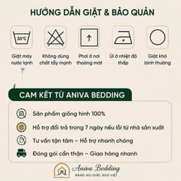 Bộ Ga Gối Cotton Thắng Lợi 4 Món Aniva Bedding Size 1m8 x 2m | Cotton Chính Hãng 5